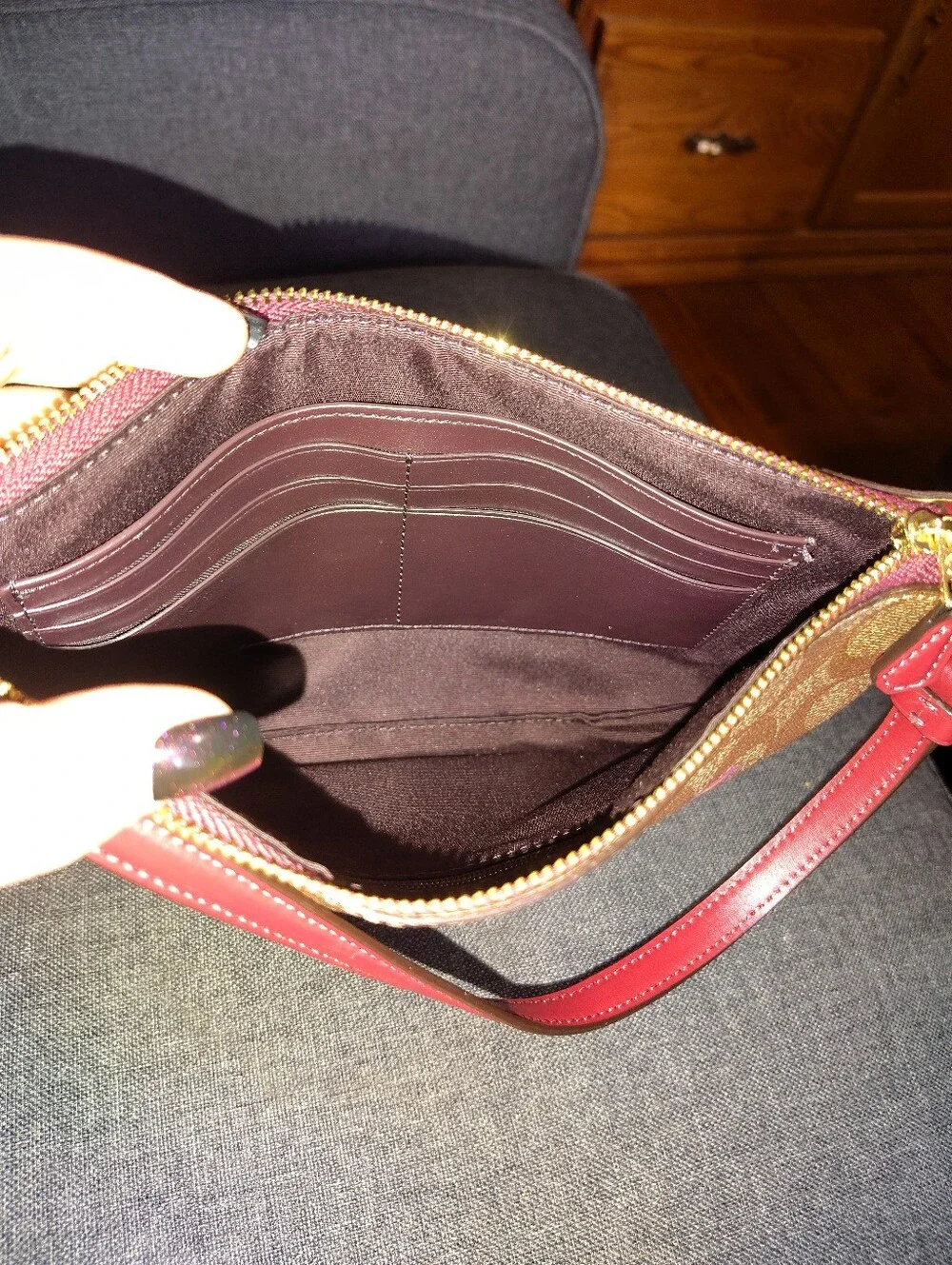 Large Coach Graffiti Wristlet